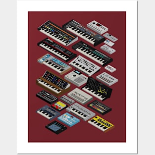 Synthesizers and Drum Machines Posters and Art